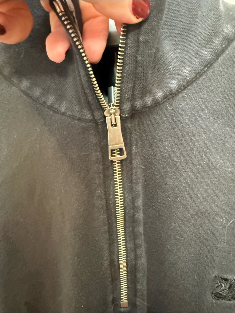 Vintage Burberry Black Half-Zip Sweater Pullover - Picture 3 of 13